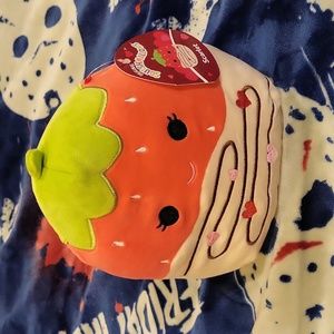 8" Scarlet the Strawberry Dipped in White Choclate with Hearts Squishmallow